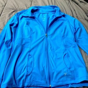 Blue Active track jacket size XL with thumb holes